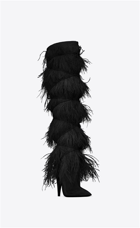 ysl ostrich feather heels|YSL Saint Laurent Ostrich Feather Heels DIY .